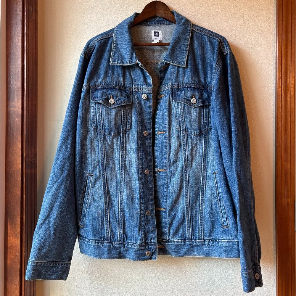 Gap Denim Jacket Medium Wash Gap Classic Denim Jacket Medium Wash Size XL